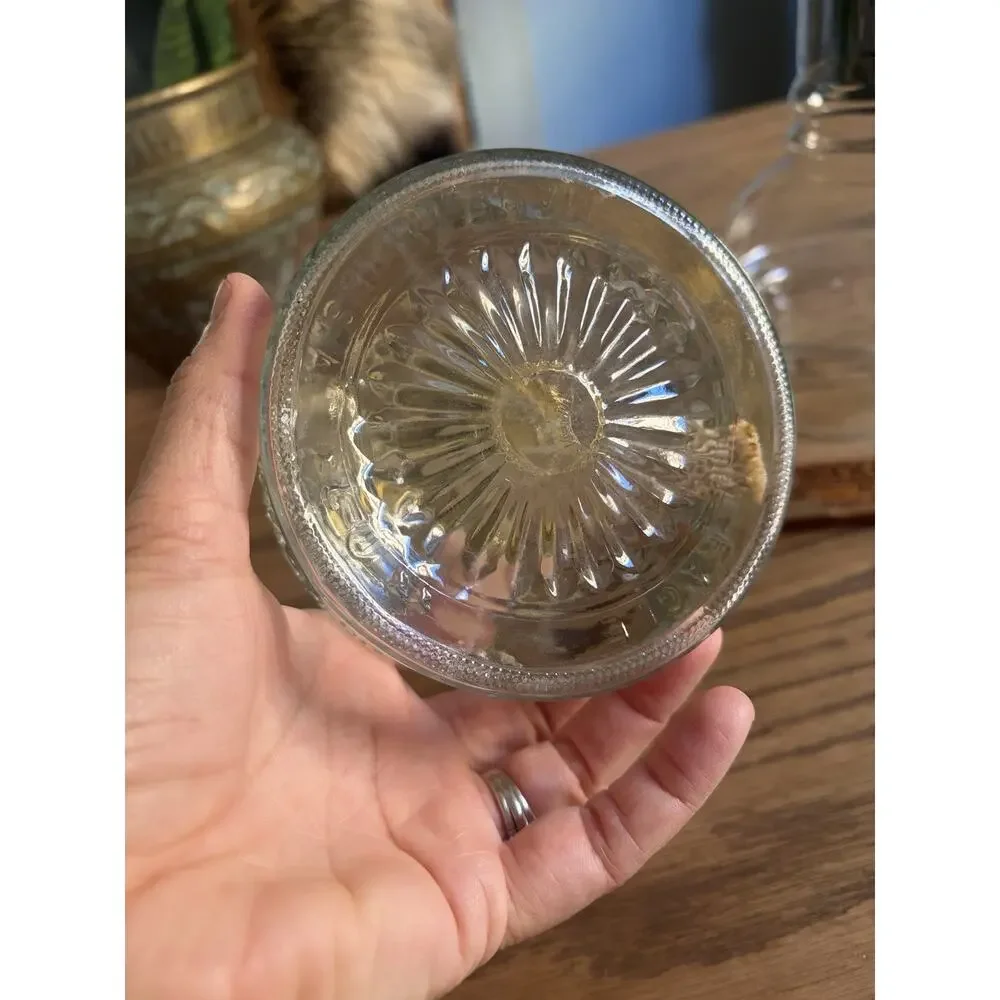 Vintage Clear Glass Oil Lamp Small Lamp With Clear Glass Chimney